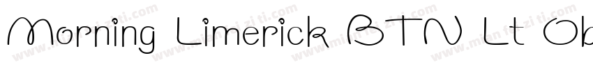 Morning Limerick BTN Lt Oblique字体转换